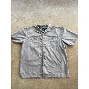 Harley-Davidson Mens XL Short Sleeve Button-Up Shirt Beige W3